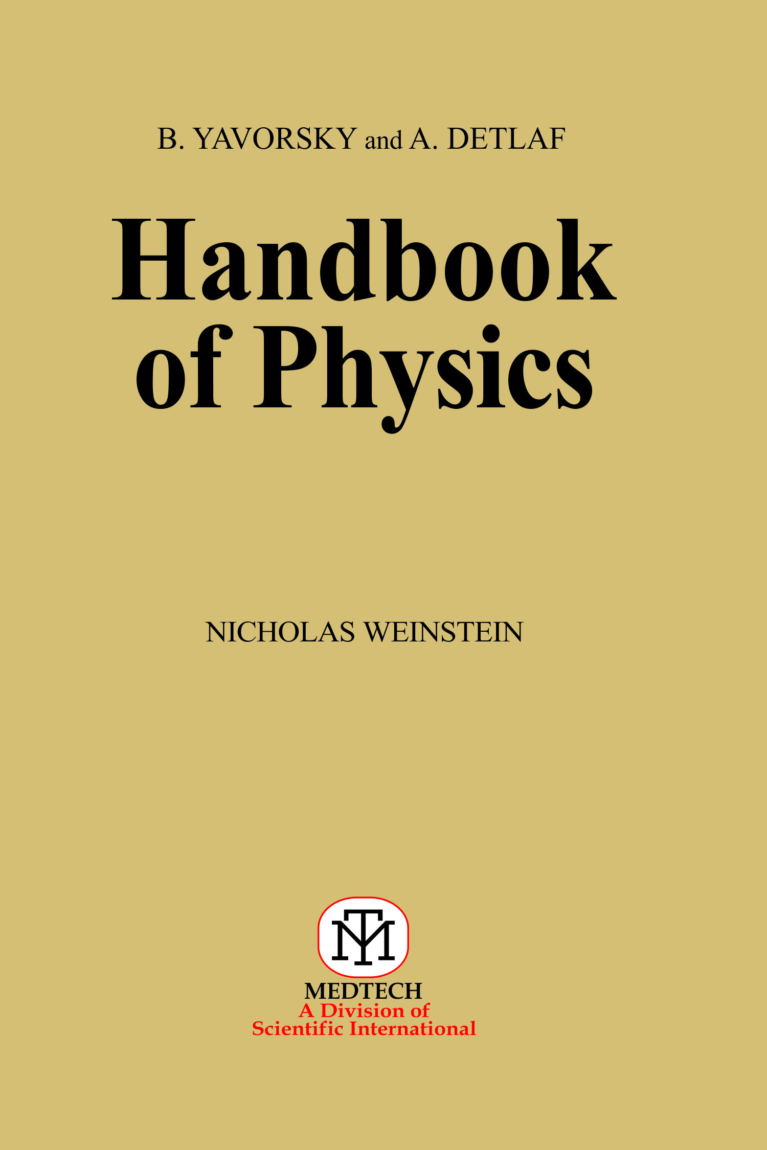 HANDBOOK OF PHYSICS