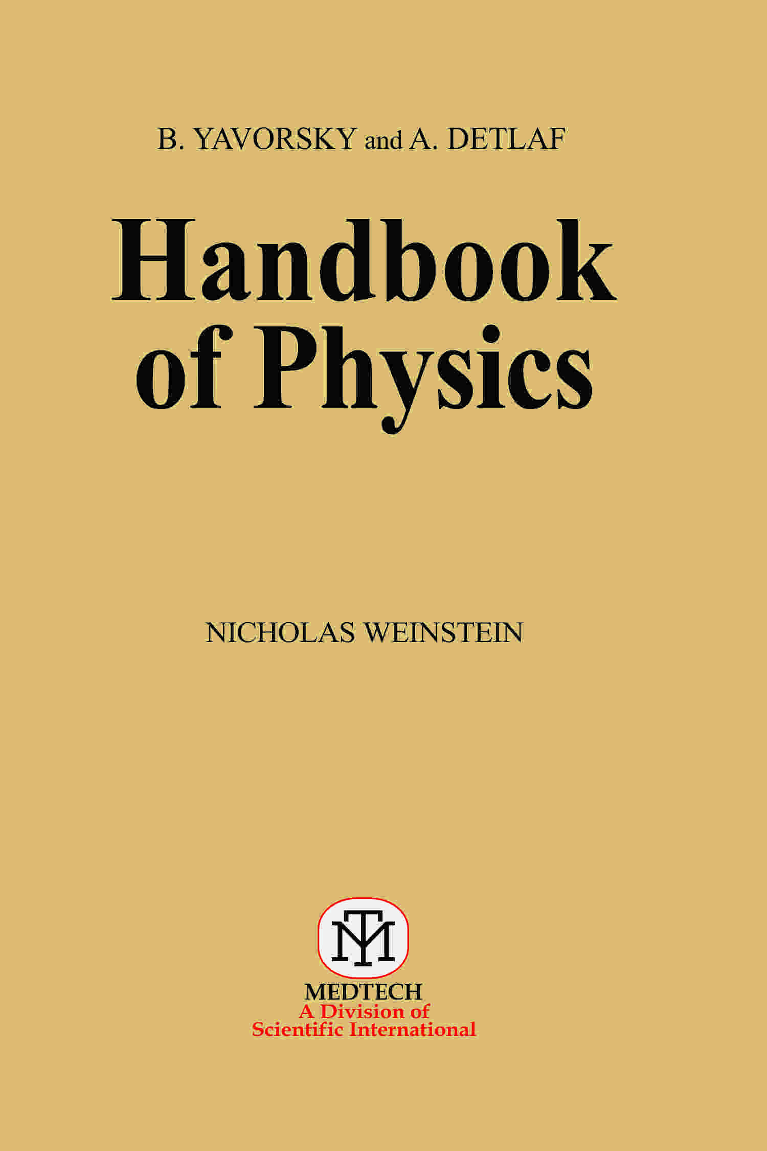 HANDBOOK OF PHYSICS