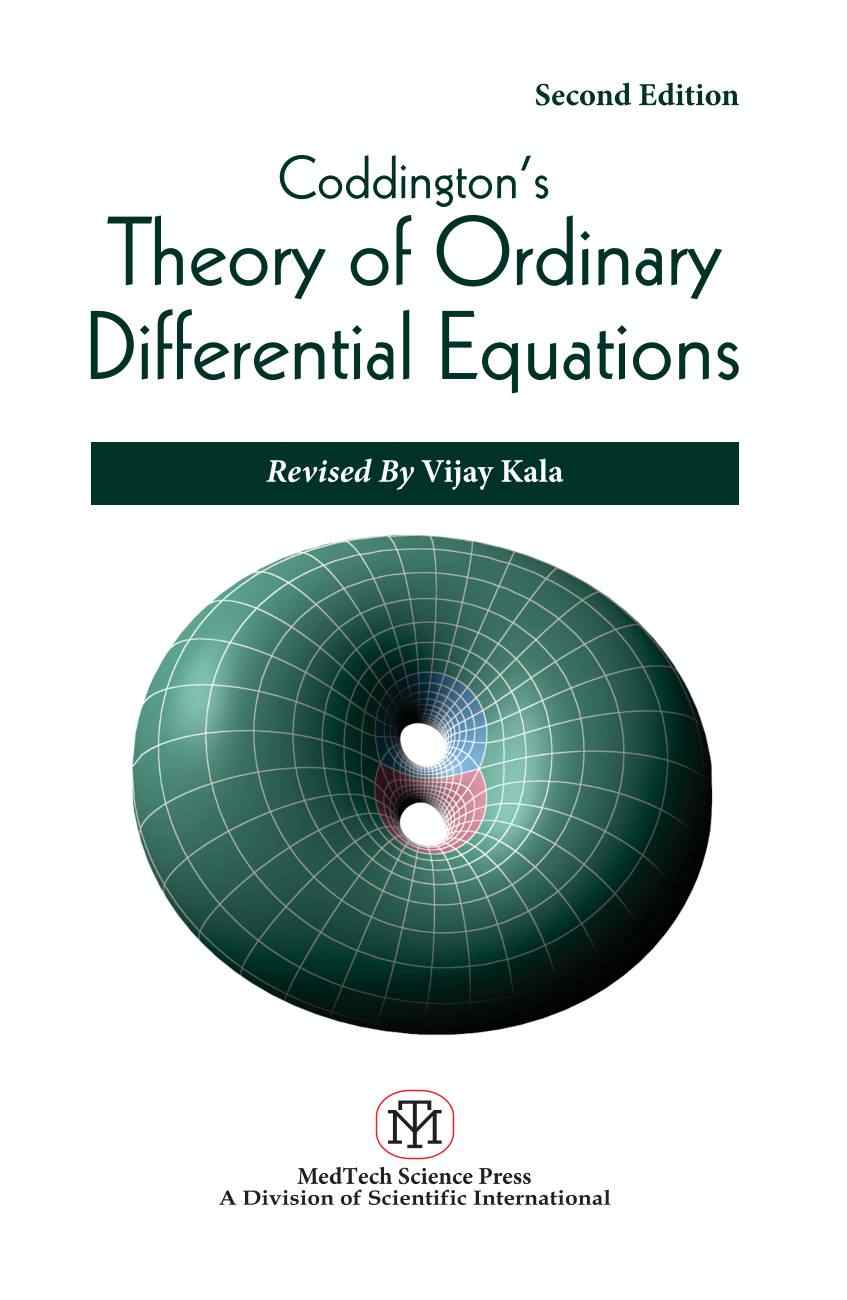 Coddington's: Theory of Ordinary Differential Equations-2/e